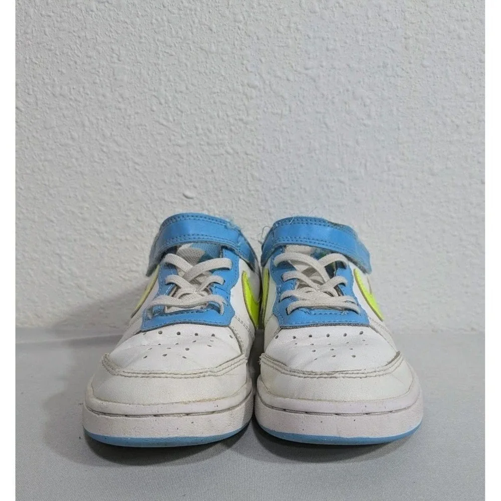 Nike Court Borough Low 2‎ Kids 3Y White Baltic Blue Volt BQ5451-122